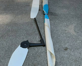 Lot 151: Sail, Rudder And Dagger Board For 8ft Walker Bay