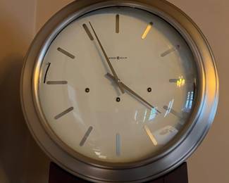 Closer view of the Howard Miller Gerhard floor clock.