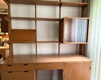 MID CENTURY WOOD WALL UNIT