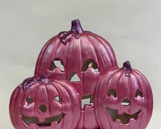 VINTAGE NOWELL'S MOLD CERAMIC JACK O LANTERNS