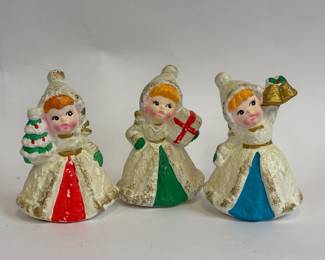 VINTAGE HOMCO JAPAN CHRISTMAS ANGEL FIGURINES W BX