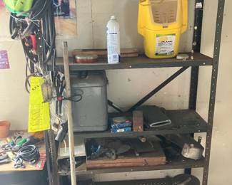 All kinds of stuff and shelves