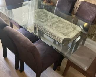 Glass Top Dining Room Table