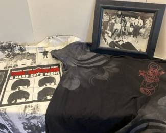 Two Beatles TShirts And An Unsigned Pic Of Ali With The Beatles