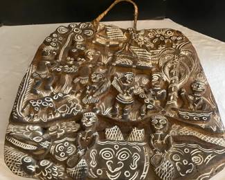 Papua New Guinea Carved Village Storyboard