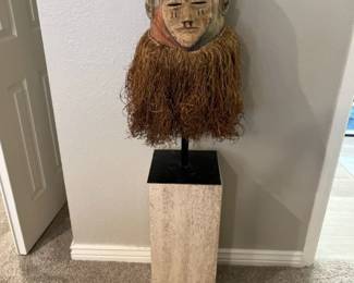 005 A Suku Or Hemba Mask Wood Carved Artifact