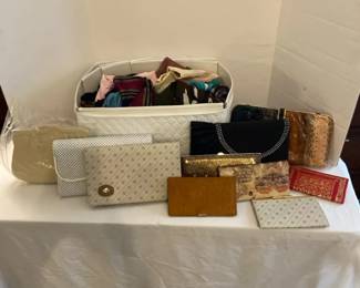 Mystery Box Of Scarfs And Dinner Clutch Purses