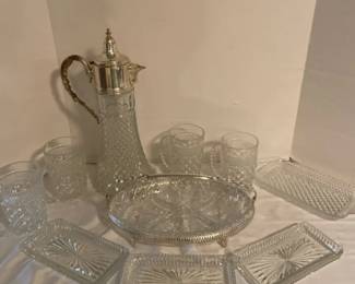 Silver Tone Service Glass