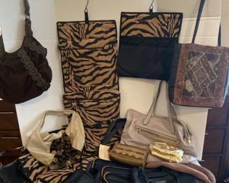 Assortment Of Purses And Travel Totes