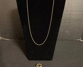 14 Karat Gold Necklace And Ring