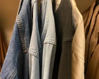 Four Disney Jean Shirts And Two Disney Jean Jackets