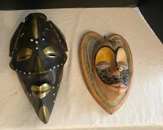 African Wooden Hand Masks