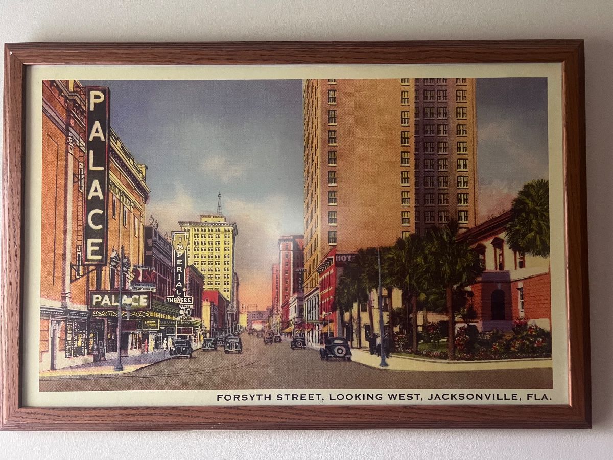 1940s downtown Jacksonville framed print