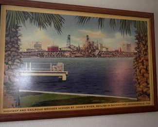1940s downtown Jacksonville framed print