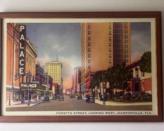 1940s downtown Jacksonville framed print