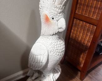 Large cermic parrot 3’ tall