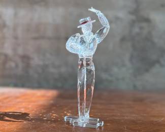 "Antonio", a crystal sculpture figure by Swarovski Crystal from the "Magic of Dance" collection circa 2003. A small chip on the back stand as shown in photos and measures, 8.5” H.