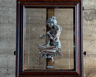 This lot features a stunning sculpture by Italian company, Brunel Preziosi D’Autore. Crafted with .999% weighted silver, mounted in a frame, and measures in frame, 28.5” H x 24” W.