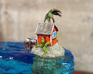 “Vintage Treasure”, an original mixed media sculpture by listed artist, Steve Barton. Edition 73/195, artist signed on the back, in excellent condition, and measures on plinth, 15” H x 12” W x 8” D.