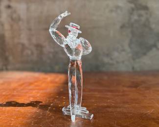 "Antonio", a crystal sculpture figure by Swarovski Crystal from the "Magic of Dance" collection circa 2003. A small chip on the back stand as shown in photos and measures, 8.5” H.