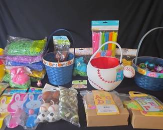 Easter Baskets, Grass, Eggs And More