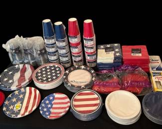 4th Of July Party Plates, Cups Napkins
