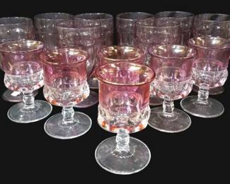 Vintage Ruby Red And Cranbury Goblet Bundle