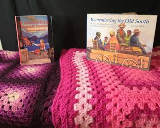 Handmade Afghans And 2 Good Books To Curl Up With