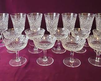 Waterford Crystal Alana Goblets Custard Dishes