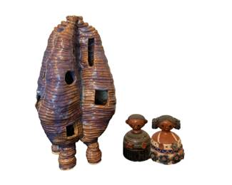 Vintage Ceramic Pottery Painted Figurines