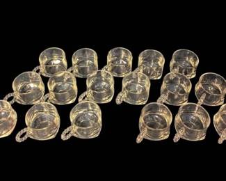 17 Hazel Atlas Orchard Crystal Punch Cups