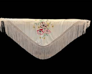 Vintage Embroidered Shawl