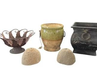 Curated 5Piece Rustic Garden Planter Decor Collection