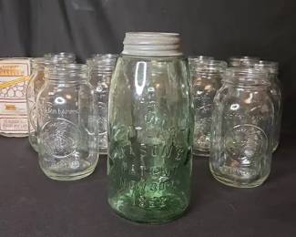 Antique Atlas Mason Jar With Lid 12 Golden Harvest Mason Jars