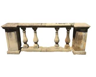 AntiqueStyle Weathered Stone Balustrade Architectural Railing Section 14Piece Lot