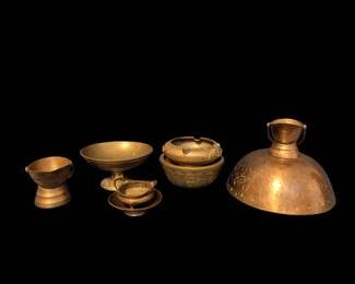 Vintage Brass Chinese Bowls