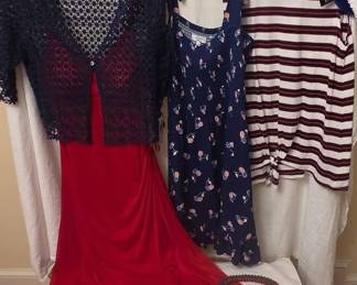Womans Clothing And Purse 4th Of July Ready