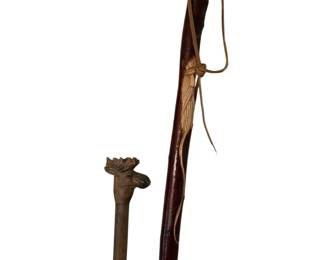 Antique Handcrafted Wooden Walking Canes
