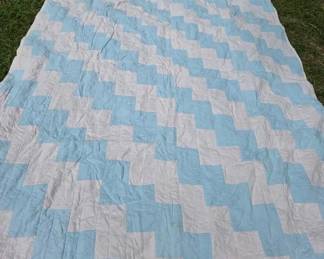 Pale Pink And Blue Quilt