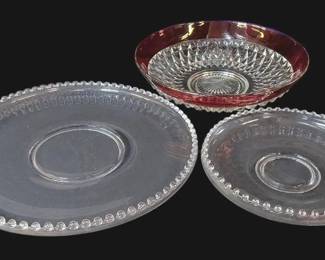 Vintage Indiana Glass And Imperial Candlewick Bowl Bundle