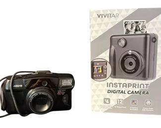 Vintage Canon 35mm Film Camera Vivitar InstaPrint Digital Camera