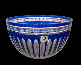 Design Guild Cobalt Crystal Compote Bowl