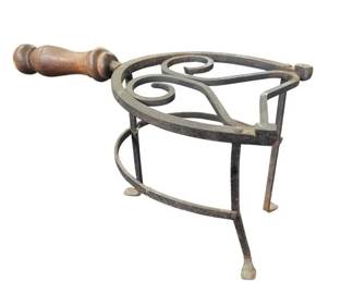 Antique 18thC Georgian Wrought Iron Fireplace Hearth Trivet
