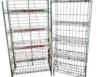 Vintage Toms Potato Chip Metal Display Rack With Additional Metal Rack
