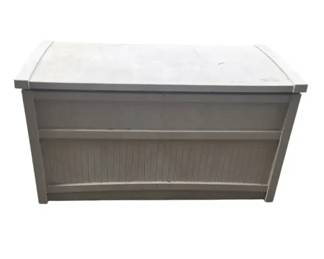 Suncast 50Gallon HeavyDuty Resin Outdoor Storage Deck Box Light GrayTaupe