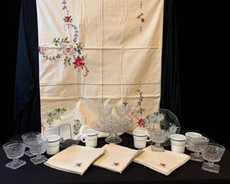 Have A Summer Party WVtg Linens Dishes