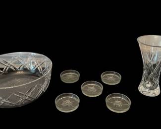 Tiffany Co. w Waterford Crystal Along w Hensley Glass Company Coasters