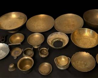Various Brass Plates Small Decor