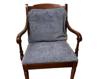 Vintage Brown Wooden Mahogany Armchair