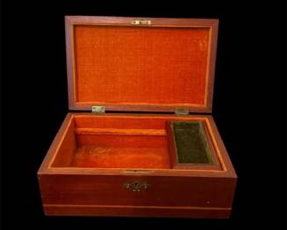 Vintage Inlaid Wood Jewelry Box